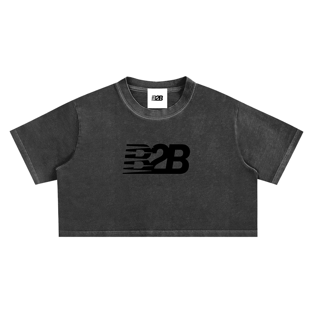 Womens Snow Washed Crop Top